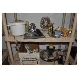 GROUPING: CLOCK, MATCH BOOKS, WATER FEATURE, ETC.