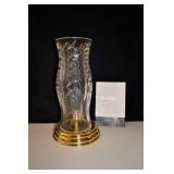WATERFORD CRYSTAL HURRICANE GLOBE AND BRASS STAND