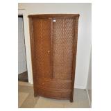RATTAN STYLE WARDROBE - 37" X 21" X 72"