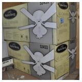 2 HARBOR BREEZE 42" WHITE CHESHIRE CEILING FANS -