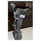 BRONZE STATUE - DANCING LADY - 14" - MADE IN