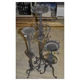 3 METAL CANDLE HOLDERS - FLOOR STANDING
