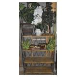 BAKERS RACK WITH ARTIFICIAL ARRANGEMENTS