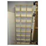 WOODEN SHELF WITH 24 COMPARTMENTS