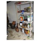 GROUPING: SHELF WITH GARDENING ITEMS