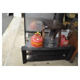 GROUPING: TV STAND, OCCASSIONAL TABLE, 2 GAS