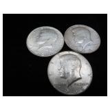 THE KENNEDY HALF DOLLARS, 1 SILVER, 2= 40% SILVER