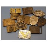 13 ASSORTED BELT BUCKLES
