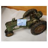VINTAGE ALUMINUM JOHN DEERE TOY TRACTOR