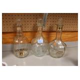 THREE JACK DANIELS DECANTERS
