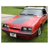 1986 FORD MUSTANG CONVERTIBLE, 5 SPEED- 5.0 V-8