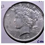 1923 PEACE DOLLAR CHOICE BU
