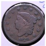 1826 LARGE CENT VG