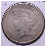 1924 PEACE DOLLAR XF