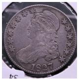 1827 BUST HALF DOLLAR XF O 106 PQ