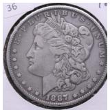 1887 MORGAN DOLLAR VF
