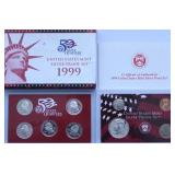1999 SILVER PROOF SET RARE DATE