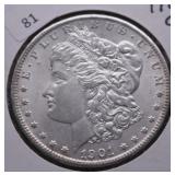 1901 O MOGAN DOLLAR GEM BU
