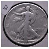 1935 D WALKING HALF DOLLAR VG