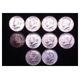 10 40 % SILVER HALF DOLLARS