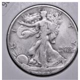1929 D WALKING HALF DFOLLAR VF