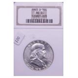 1963 D NGC MS65 FRANKLIN HALF DOLLAR