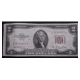 1953 TWO DOLLAR RED SEAL VF