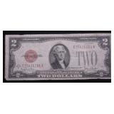 1928 TWO DOLLAR RED SEAL VF