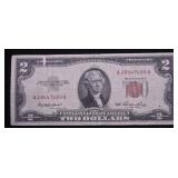 1953 TWO DOLLAR RED SEAL VF