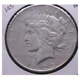 1923 D PEACE DOLLAR VF