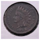 1908 INDIAN HEADCENT XF