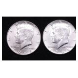 TWO 1964 KENNEDY HALF DOLLARS