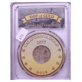 CERTIFIED SS CENTRAL AMERICA 1857 CALIFORNIA GOLD