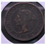 1887 CANADA LARGE CENT VF