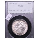 1945 S PCGS MS65 WALKING HALF DOLLAR