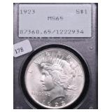 1923 PCGS MS65 PEACE DOLLAR
