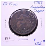 1787 CONNECTICUT COPPER COLONIAL RARE