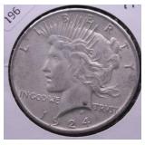 1924 PEACE DOLLAR XF