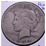 1934 S PEACE DOLLAR VF