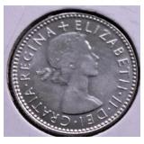 1954 GEM AUSTRALIA SILVER 6 PENCE RARE