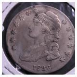 1836 BUST HALF DOLLAR VF