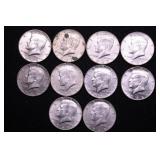 10 40 % SILVER HALF DOLLARS