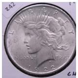 1922 PEACE DOLLAR CHOICE BU
