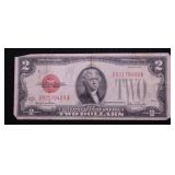 1928 TWO DOLLAR RED SEAL VF