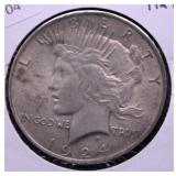 1924 PEACE DOLLAR XF