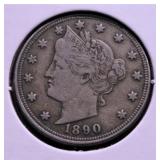 1890 V NICKEL XF