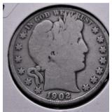 1902 BARBER HALF DOLLAR G