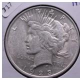 1923 PEACE DOLLAR AU