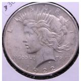 1922 PEACE DOLLAR AU