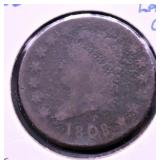1808 LARGE CENT AG RARE DATE